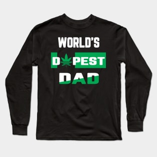 World's Dopest Dad t shirt Long Sleeve T-Shirt